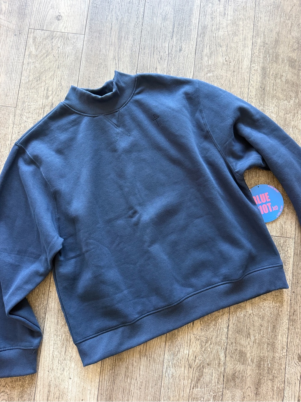 Women’s Mock Neck Sweatshirt - Navy